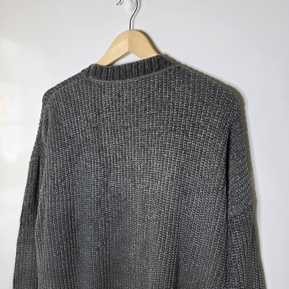 Koolaburra by UGG thick grey chenille oversized pocket front cardigan sweater - Picture 6 of 9